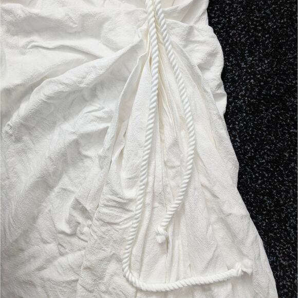 Jluxlabel Women's Noelia Linen Slit Maxi Skirt High Waist Side Zip White Size S - Picture 5 of 12